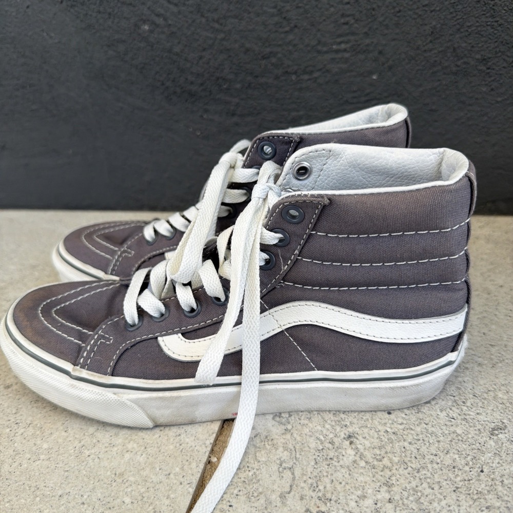 Vans Grey Canvas SK8 HI Decon SB Skate Sneakers‎ Unisex Size M4.5/F6